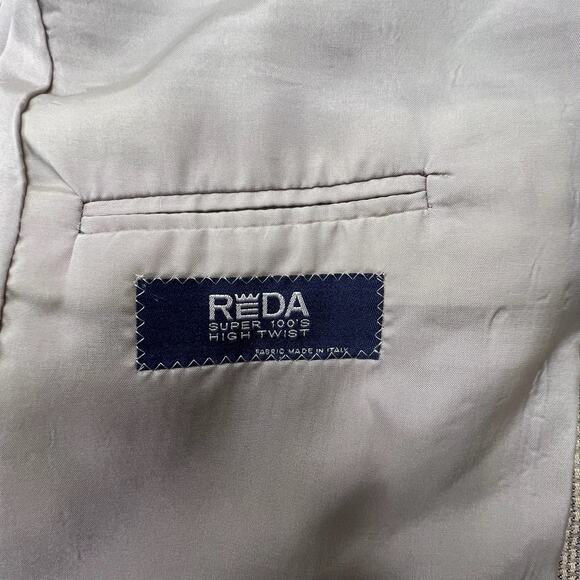 Vintage John W. Nordstrom REDA Blazer 46 Tan Wool Basketweave Sport Coat Italy - Picture 8 of 15
